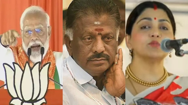 Lok Sabha Election 2024 Kushboo calls O Panneerselvam as EPS in Salem Meeting