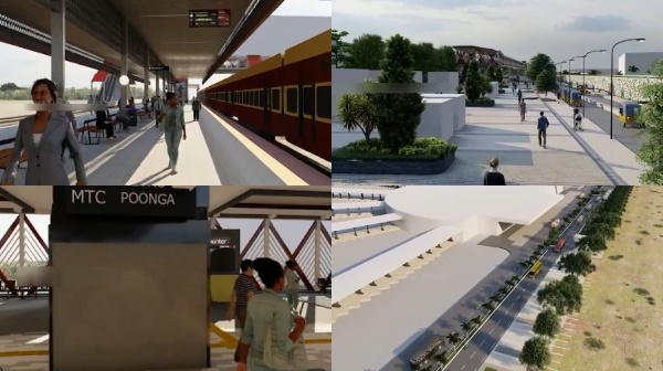 Kilambakkam Skywalk Connecting Railway Station to Bus stand bridge Graphic Model video Kilambakkam Skywalk Connecting Railway Station to Bus stand bridge Graphic Model video