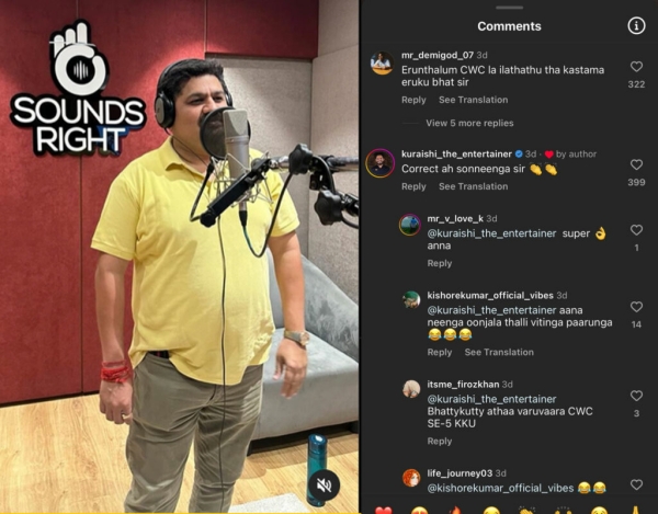 Cook with Comali kureshi supports Venkatesh Bhatt s recent post