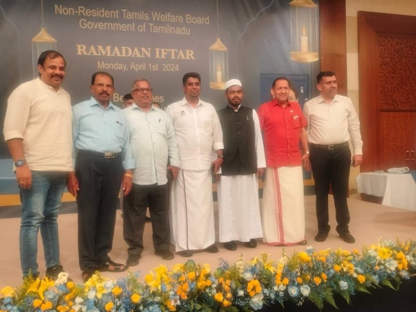 Ramadan fast was held by Tamilnadu Government s NRI Tamils Welfare Committee in Dubai