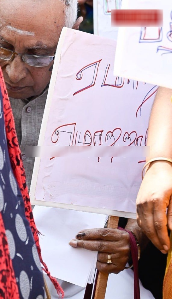 Protesters who already voted take part in No Vote demonstration by People for Annamalai Protesters who already voted take part in No Vote demonstration by People for Annamalai