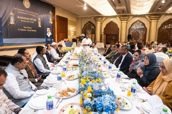 Ramadan fast was held by Tamilnadu Government s NRI Tamils Welfare Committee in Dubai