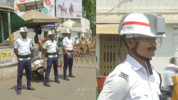 AC helmets introduced for traffic police at Vadodara in Gujarat