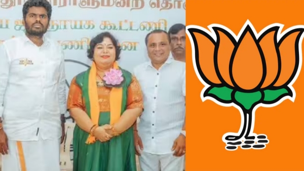 Comedy Actress Aarthi joined with BJP in the presence of Annamalai