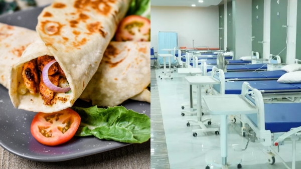 12 Hospitalised After Eating Chicken Shawarma Food poisoning suspected