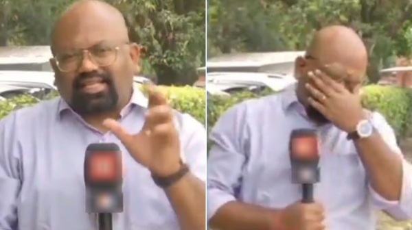 The journalist used wrong words during the news broadcast