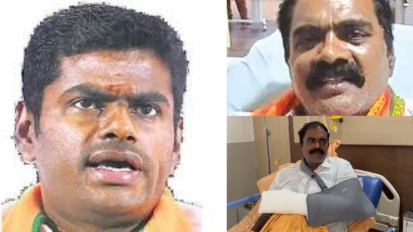 Annamalai Coimbatore BJP Candidate and Cuddalore bjp worker cuts his finger regarding annamalai victory in Kovai