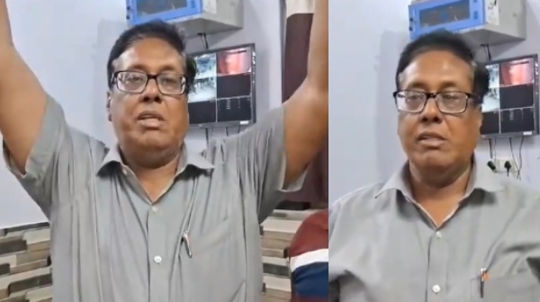 Men loots thousands of Money amid a business man chants Jai Shree Ram in BJP roadshow Men loots thousands of Money amid a business man chants Jai Shree Ram in BJP roadshow