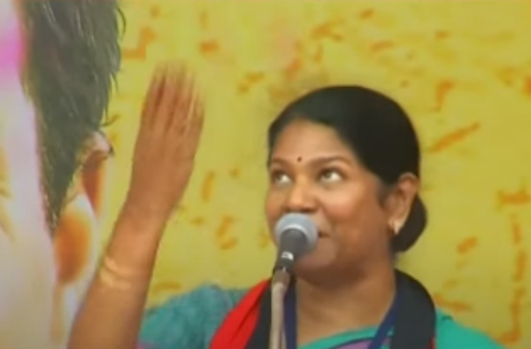 DMK MP Kanimozhi speech in front of rahul gandhi in nellai