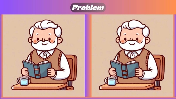 Can you find out Three diffrences in this Book reading picture with in 10 secconds