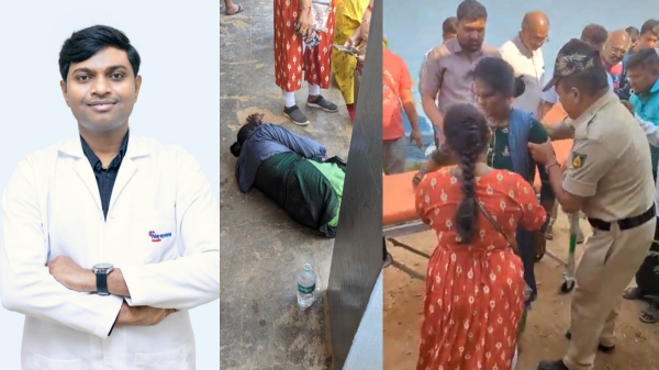 Doctor saves life of woman who had cardiac arrest when she came to vote in Bengaluru Doctor saves life of woman who had cardiac arrest when she came to vote in Bengaluru