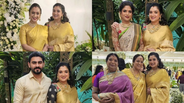 Actor Vijayakumar daughter photo with Nayanthara in director shankar daughter wedding