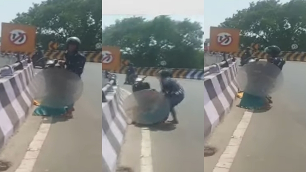 Man assaults young woman on Koyambedu flyover Motorists are shocked