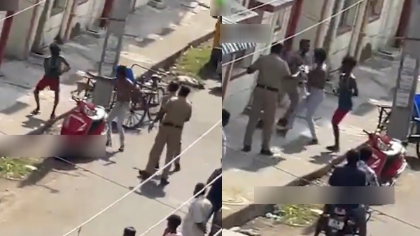 Ganja seller attacked Police in chennai Kannagi Nagar