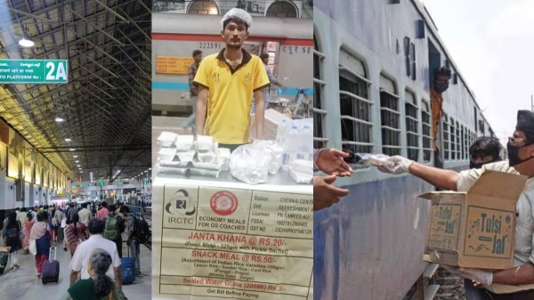 Super news for Non Reservation Train Coach Passengers and affordable food very low price in 5 Railway Stations in Chennai