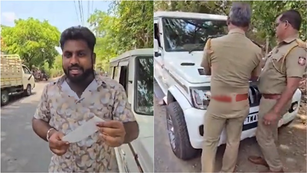 Tamilnadu vehicles high fines in Kerala The young man took the video and published it Tamilnadu vehicles high fines in Kerala The young man took the video and published it