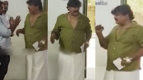 Tamil Nadu Lok Sabha Election Mansoor Ali Khan argued with the polling officials symbol was not clear in the polling booth