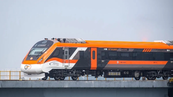 Madurai to Bangalore route Vande Bharat test drive done with Orange Coach
