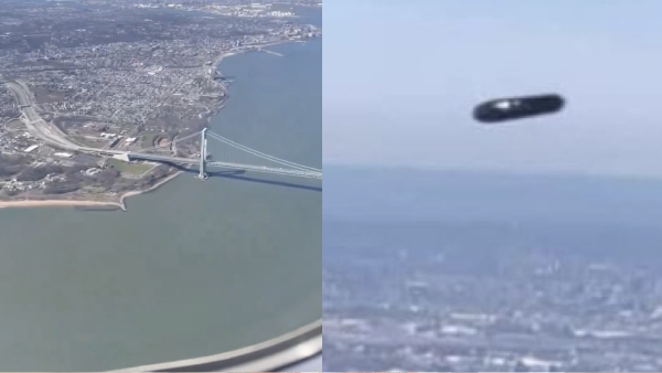 UFO flying in mid-air in America is being shared rapidly