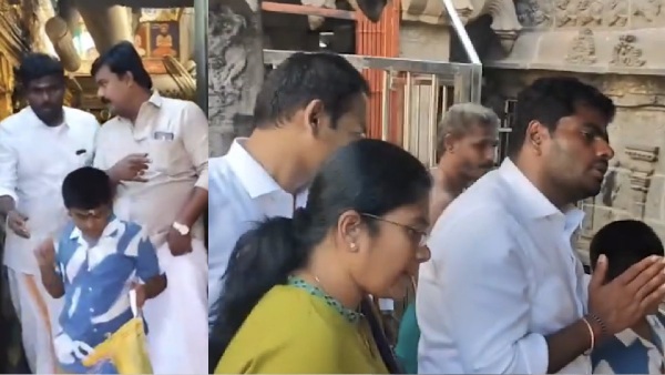 BJP Annamalai has offered prayers at Palani murugan temple today