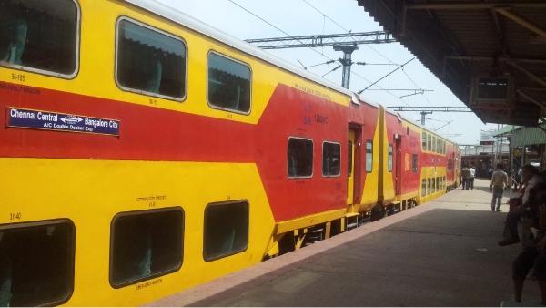 Revision in timings of Double Decker Express between Bangalore and Chennai Central from may 1 Revision in timings of Double Decker Express between Bangalore and Chennai Central from may 1