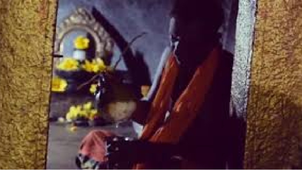 Do you know a temple in Krishnagiri lights lamp in Tender coconut water