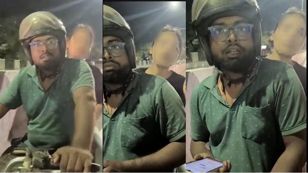 Auto driver stops and threaten to bike taxi driver who ride with woman video shared in social media Auto driver stops and threaten to bike taxi driver who ride with woman video shared in social media