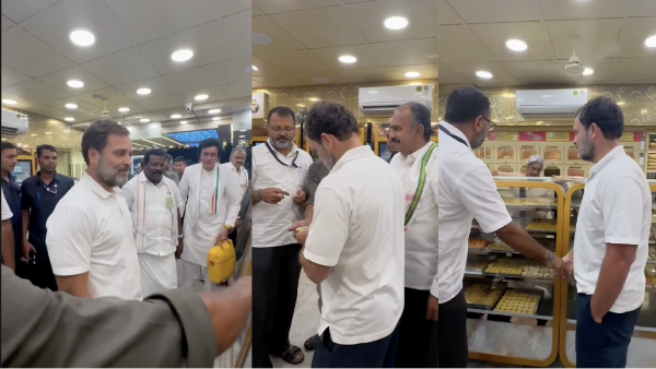 Rahul who jumped over the center Median and bought gift for CM Stalin in Coimbatore
