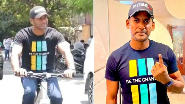 Actor Vishal explains why he came in bicycle to cast his vote in Lok sabha election 2024