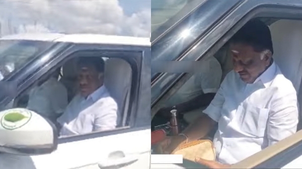 Flying Squad officers stopped O Panneerselvam vehicle and conducted a search