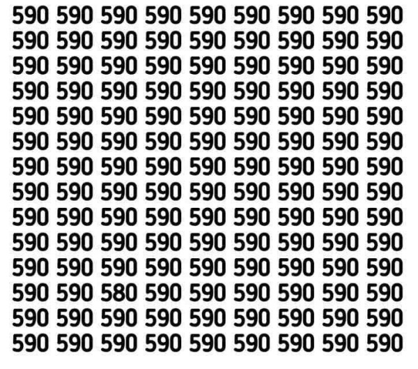 Do you find the different number in the optical illusion
