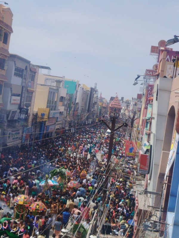 Chariot festival holds today at Madurai Meenakshi Amman Temple Chithirai Festival Chariot festival holds today at Madurai Meenakshi Amman Temple Chithirai Festival