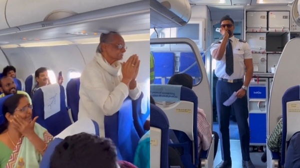 Captain Pradeep Krishnan heartwarming announcement during chennai to coimbatore flight journey