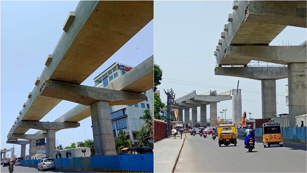 Do you know how the metro station is being prepared on Chennai Porur Bypass Road