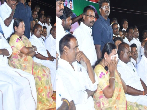 Premalatha vijayakanth and Kumaraguru cried at election campaign meeting