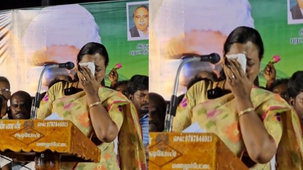 Did Premalatha cry in Kallakurichi and what did she say about DMDK Vijayakanth in Rishivandiyam constitution