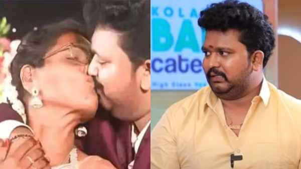 robo Shankar s son-in-law kissing his wife on the lips in he explain