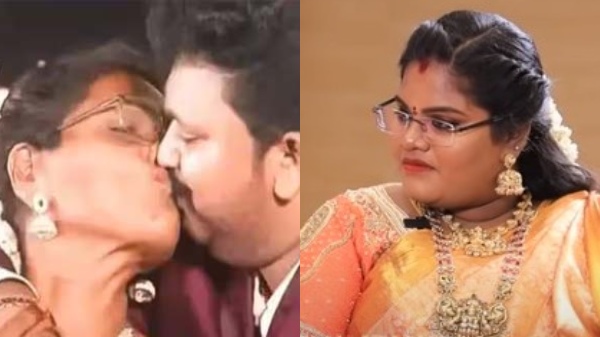 Actor Robo Shankar s daughter Indraja explains her husband kissing his mother