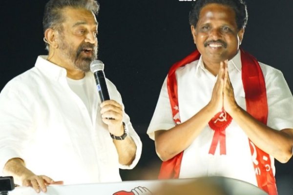 Kamalhaasan speech at madurai election campaign in support of Su venkatesan