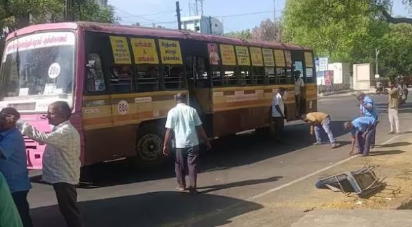 Minister Sivasankar explains about the incident that conductor was thrown with seat in govt bus