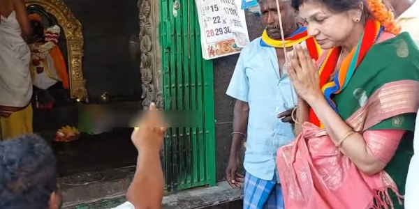 Is Sowmiya Anbumani will win Dharmapuri young man predictes at Dharmapuri Anjaneya Temple