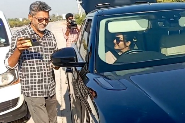 Election Flying Squad officers search Kerala actress Manju Warrier car near Trichy