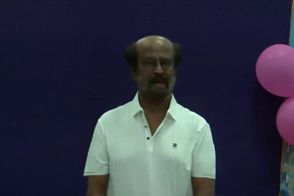 Actor Rajinikanth casts his vote at a polling booth in Chennai
