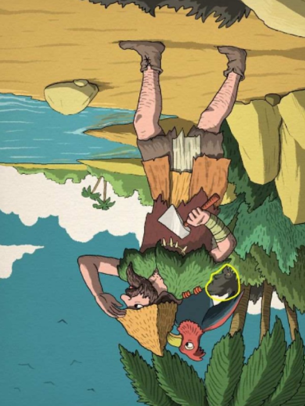 Optical Illusion Can you spot the hidden face inside the Caveman s picture