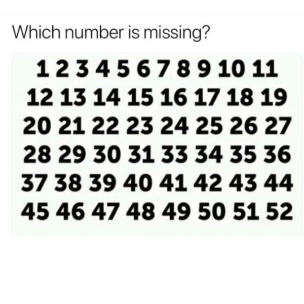 Optical Illusion Can you Find the missing Number in this picture within 5 seconds