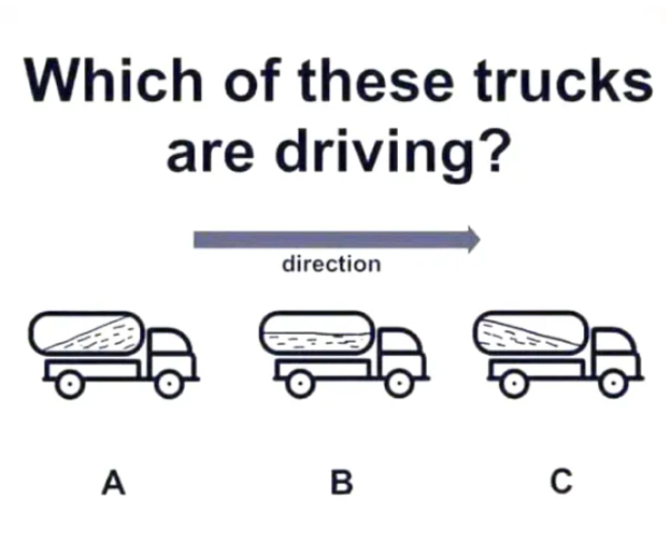 Optical Illusion which of these trucks is moving can you find in less than 20 seconds