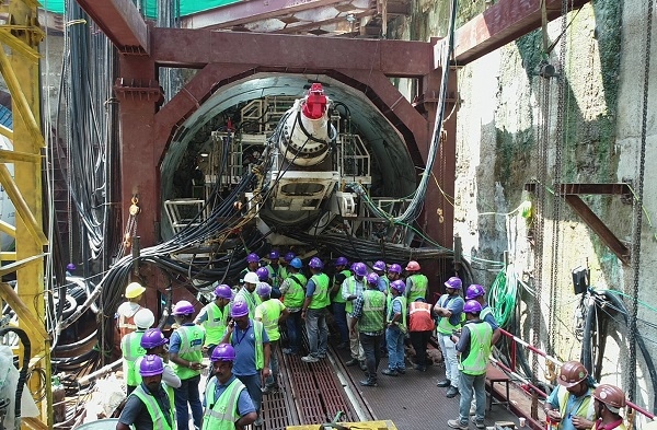 Chennai Metro boring machine Kaveri drills full underground tunnel under Adyar River Front