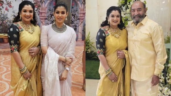 Actor Vijayakumar daughter photo with Nayanthara in director shankar daughter wedding