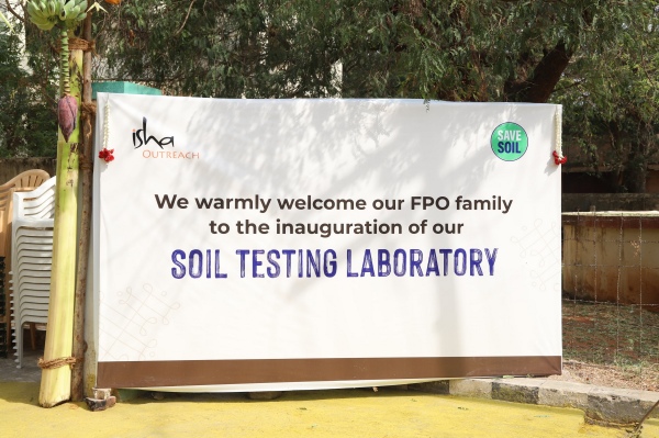 Isha Outreach s Free Soil Testing Lab Opening Opportunity to benefit thousands of farmers