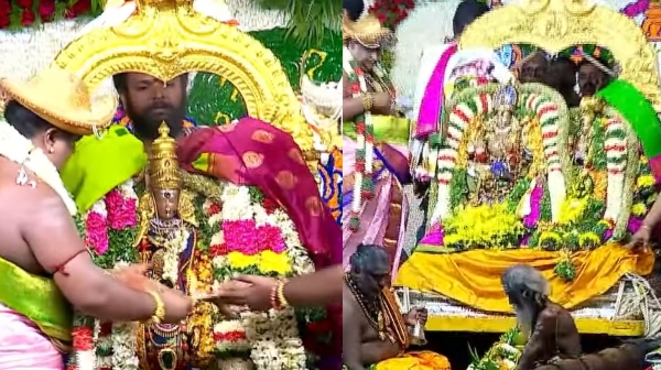 Grand feast on the occasion of Madurai Meenakshi Thirukalyanam